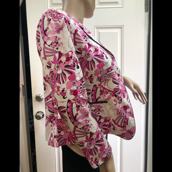 TAHARI Retro Print Blazer 10P - Picture 9 of 13